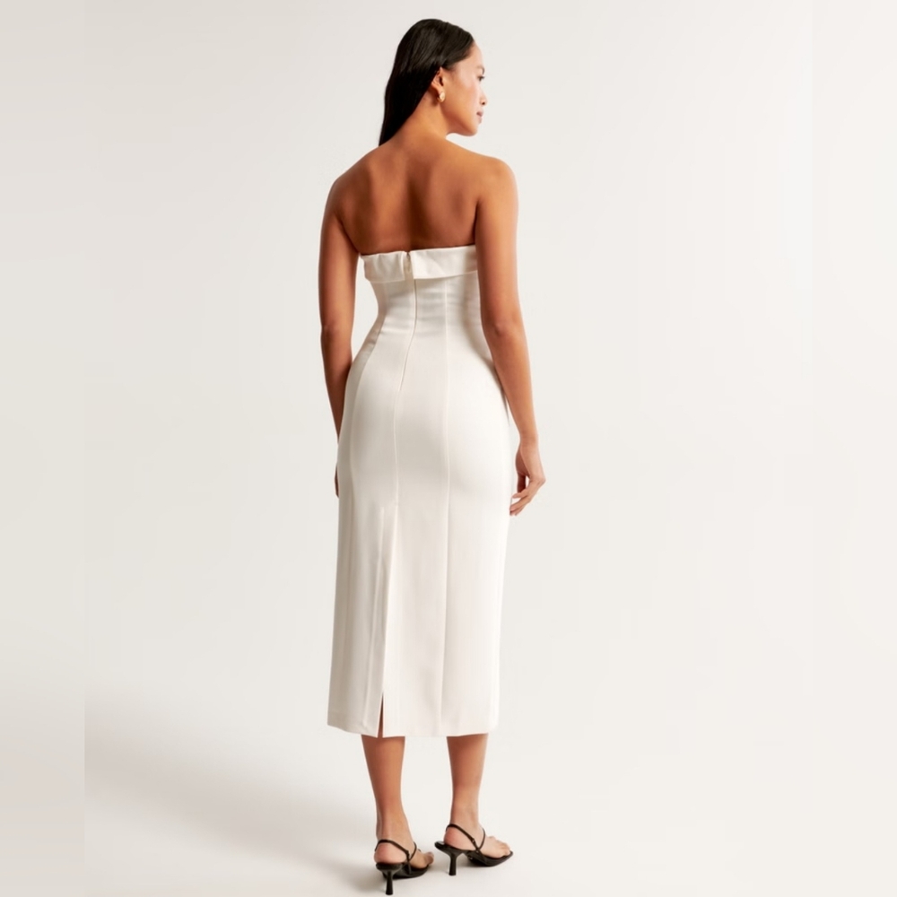 A&F "Strapless Tailored Midi Dress," size XS - Picture 3 of 6